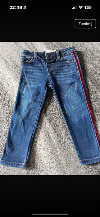 Jeansy i jeansowa spódniczka dla dziewczynki 92 sm