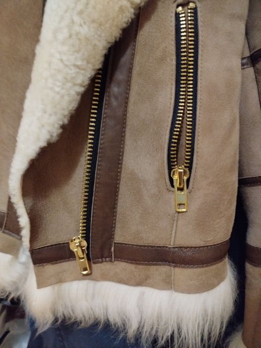 Дублёнка, натуральная замша и мех.