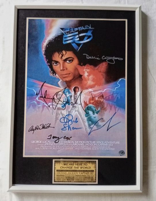 Moldura Filme Captain EO com Autógrafos (A4)
