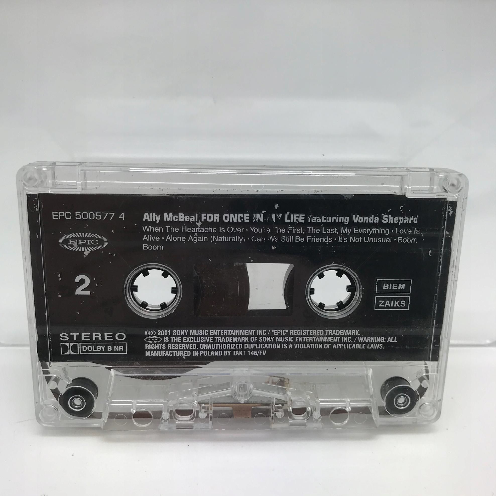 kaseta - various - for once in my life ally mcbeal