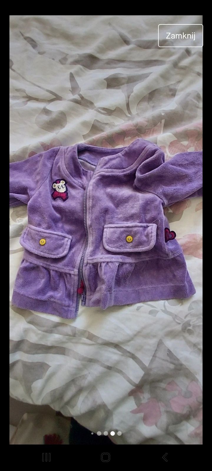 Bluza fioletowe z myszką r.68