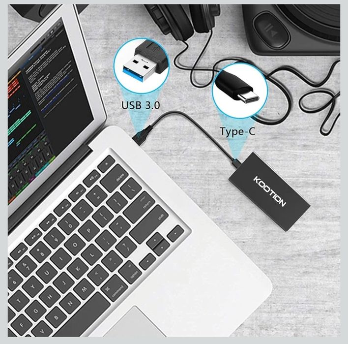 KOOTION Zewnętrzny dysk SSD 500 GB SSD USB 3.1 typu C