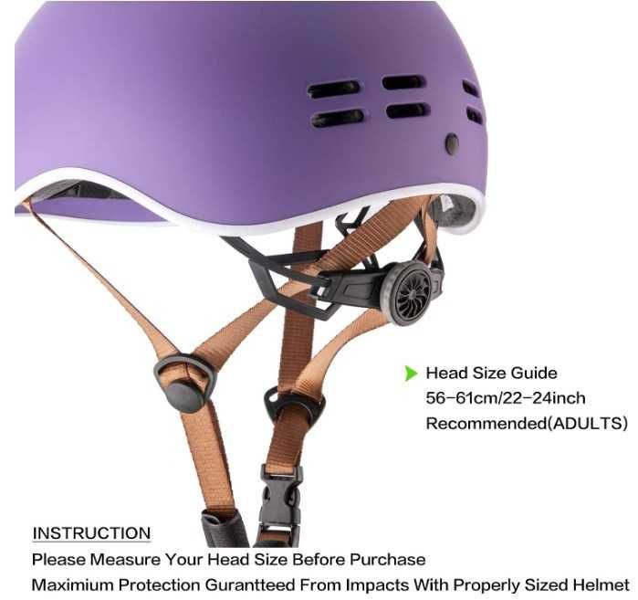 Kask rowerowy OnBros rozmiar 56-61cm kolor fioletowy