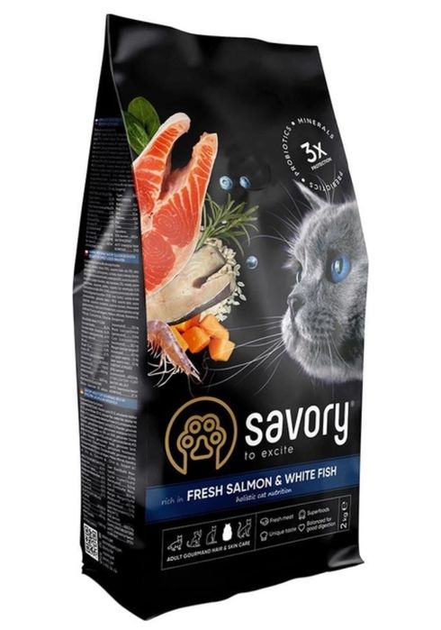 Сейворі для довгошерстних котів 2 кг