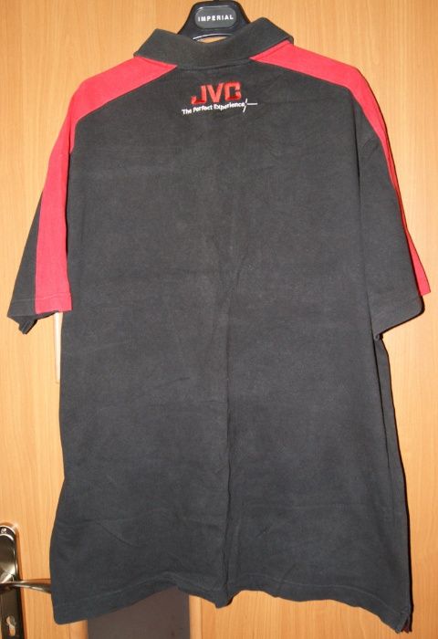 Koszulka czarna polo JVC Euro 2004