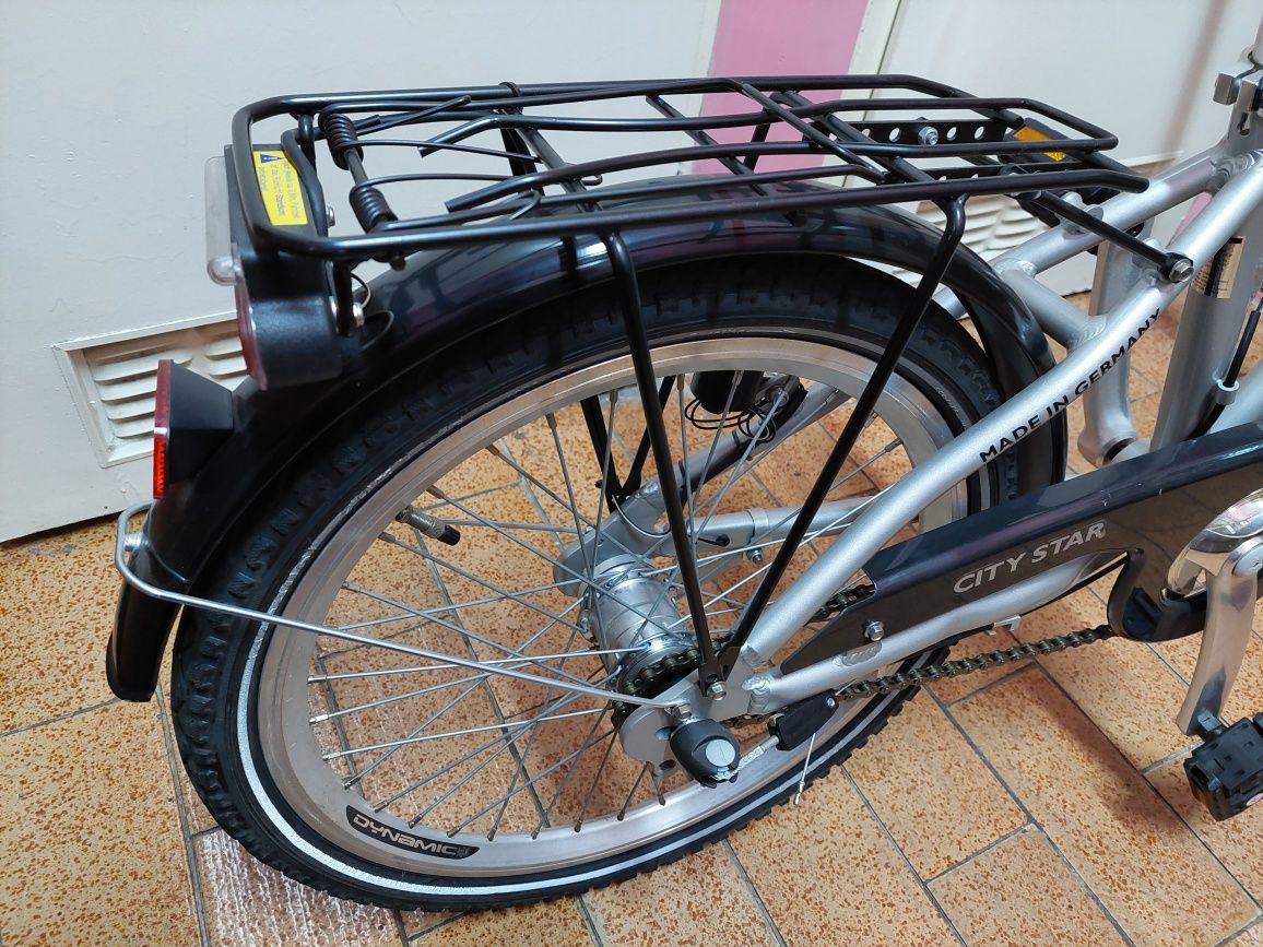 Aluminiowy rower składany CITY STAR Koła 20" 3 BIEGI W PIAŚCIE