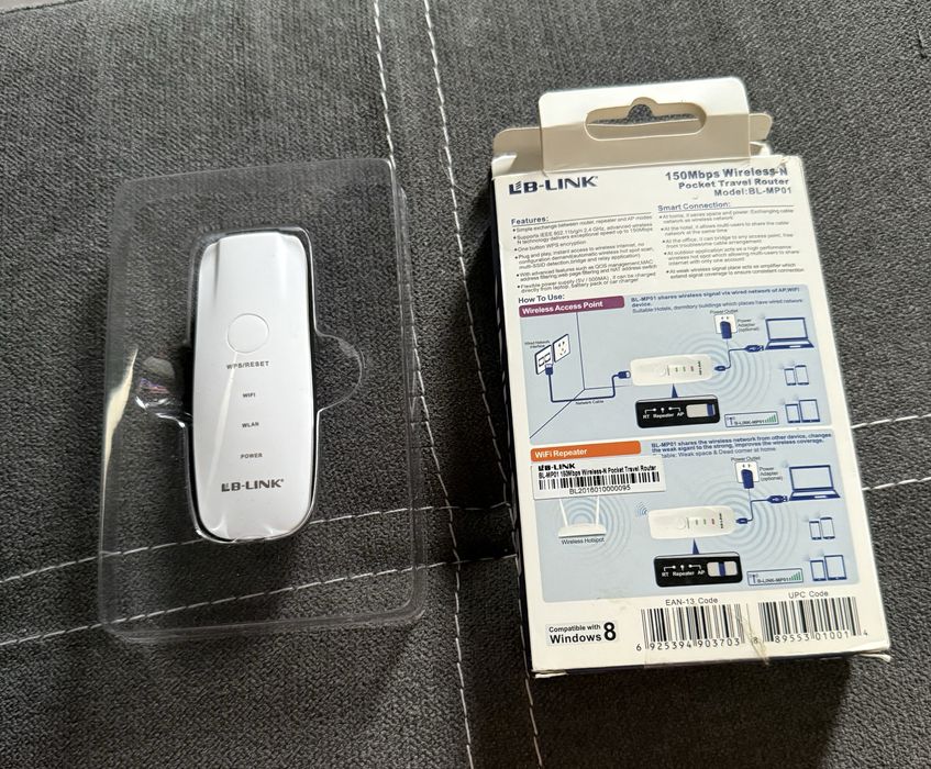 Кишеньковий USB WiFi роутер для ноутбука, ПК (міні вай фай роутер)