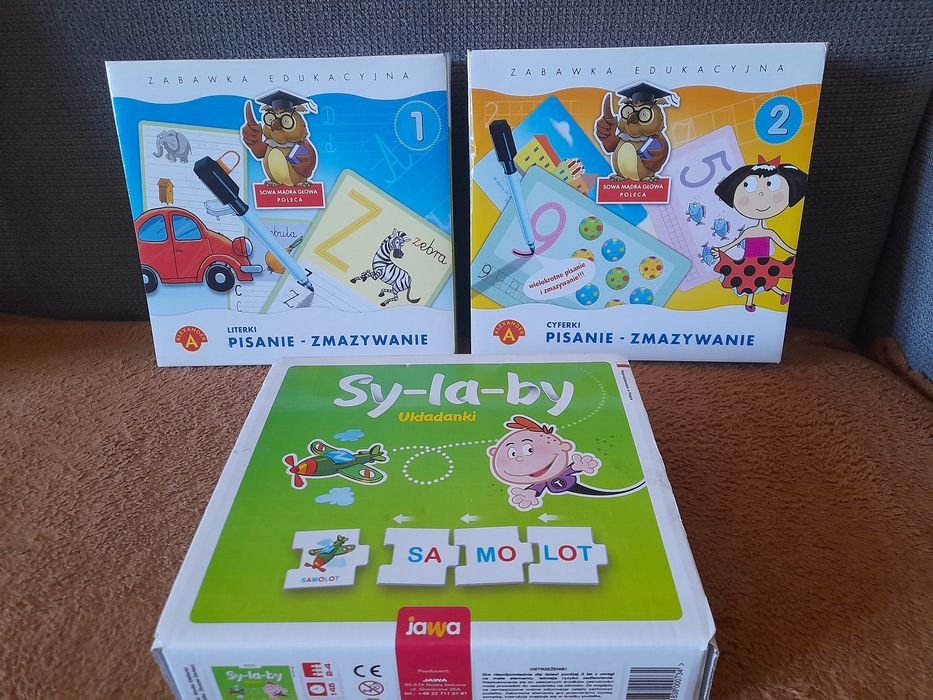 Zabawki edukacyjne + książki + czytanka
