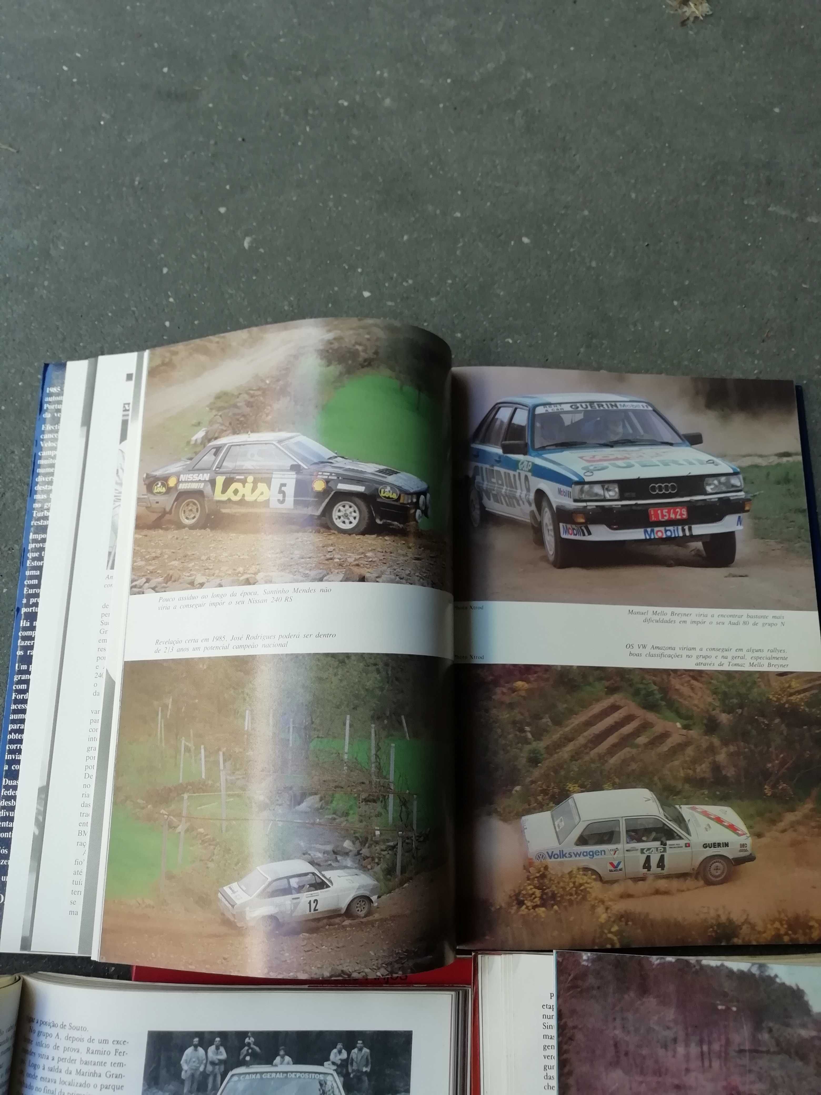 Livros rallyes e velocidade anos 80