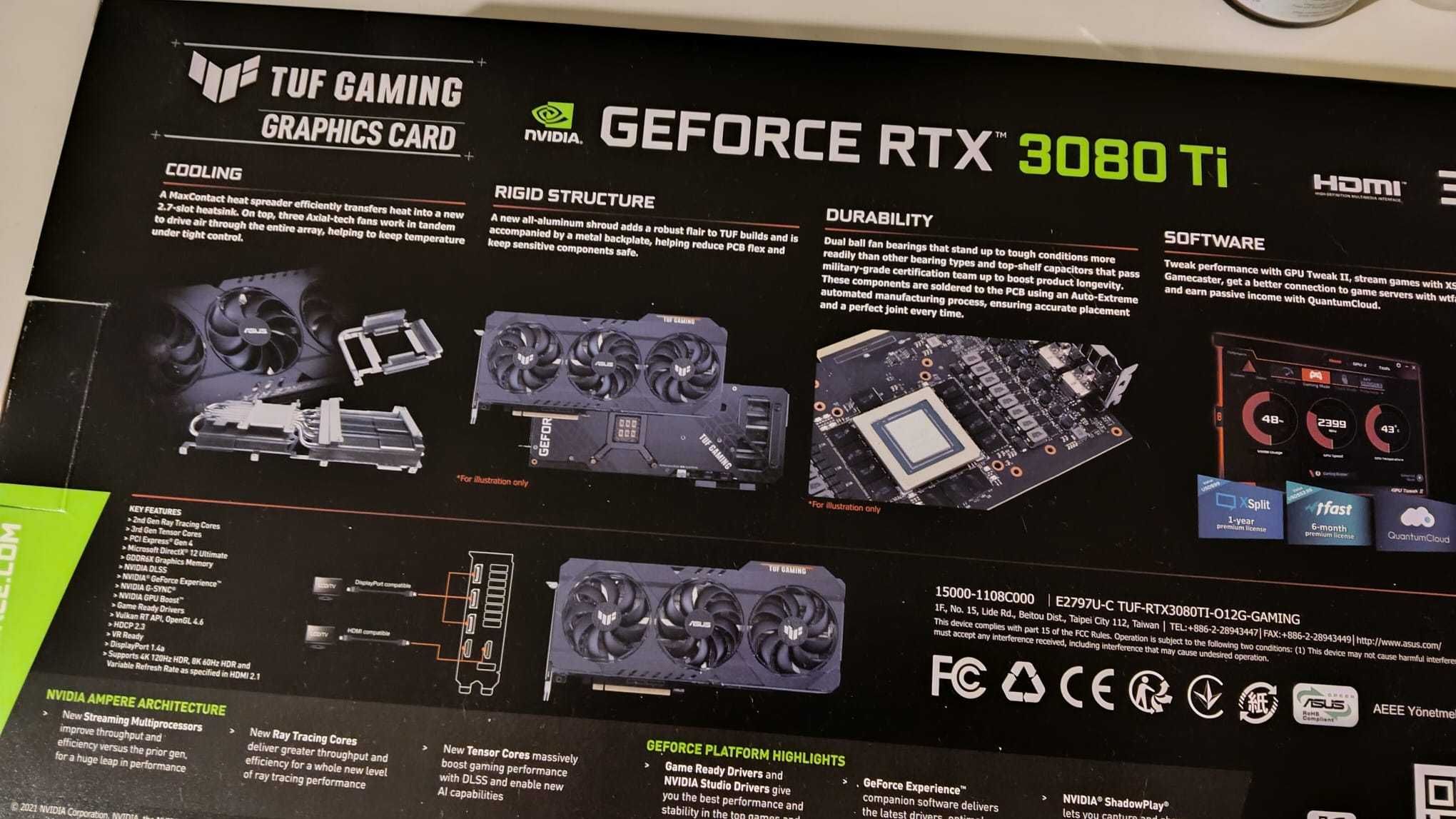 Asus TUF Gaming GeForce RTX™ 3080 Ti OC 12Gb GDDR6X