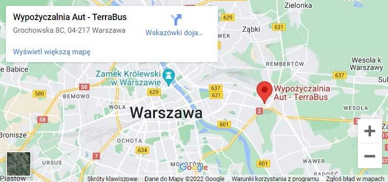 Wypożyczalnia Samochodów Dostawczych Warszawa - Wynajem Aut TerraBus