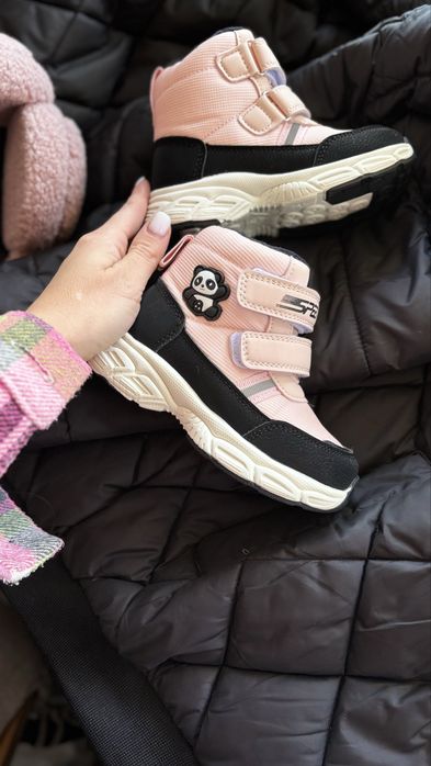 Дитячі зимові ботинки дутики для дівчинки 24 25 на овчині