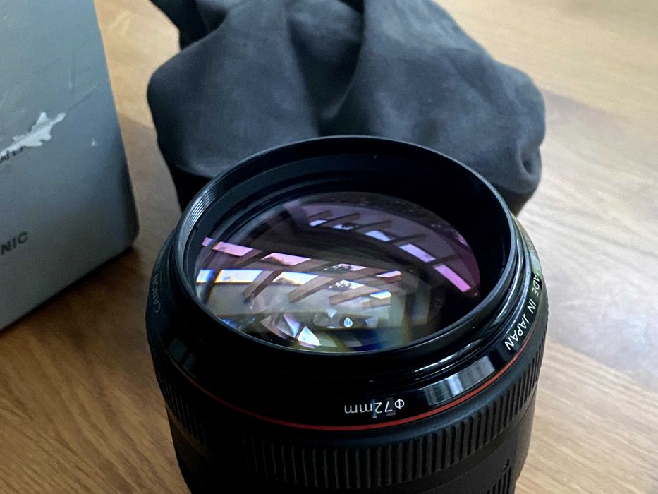 Obiektyw Canon EF85mm F1,2 L USM II  IDEALNY, pudełko, osłona