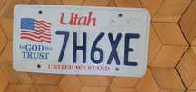 Utah tablica rejestracyjna USA oryginal
