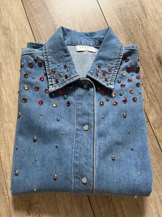 Джинсова рубашка sandro
