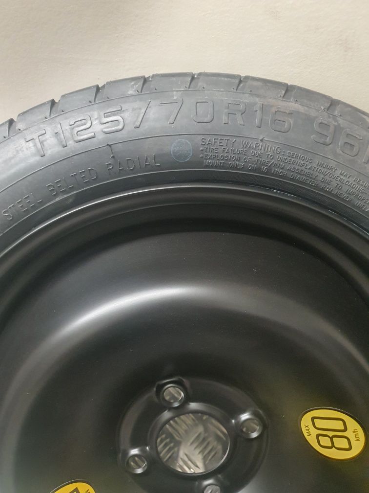 Koło Dojazdowe 16" RENAULT
125/70R16 96M
4x100x60.1
Re