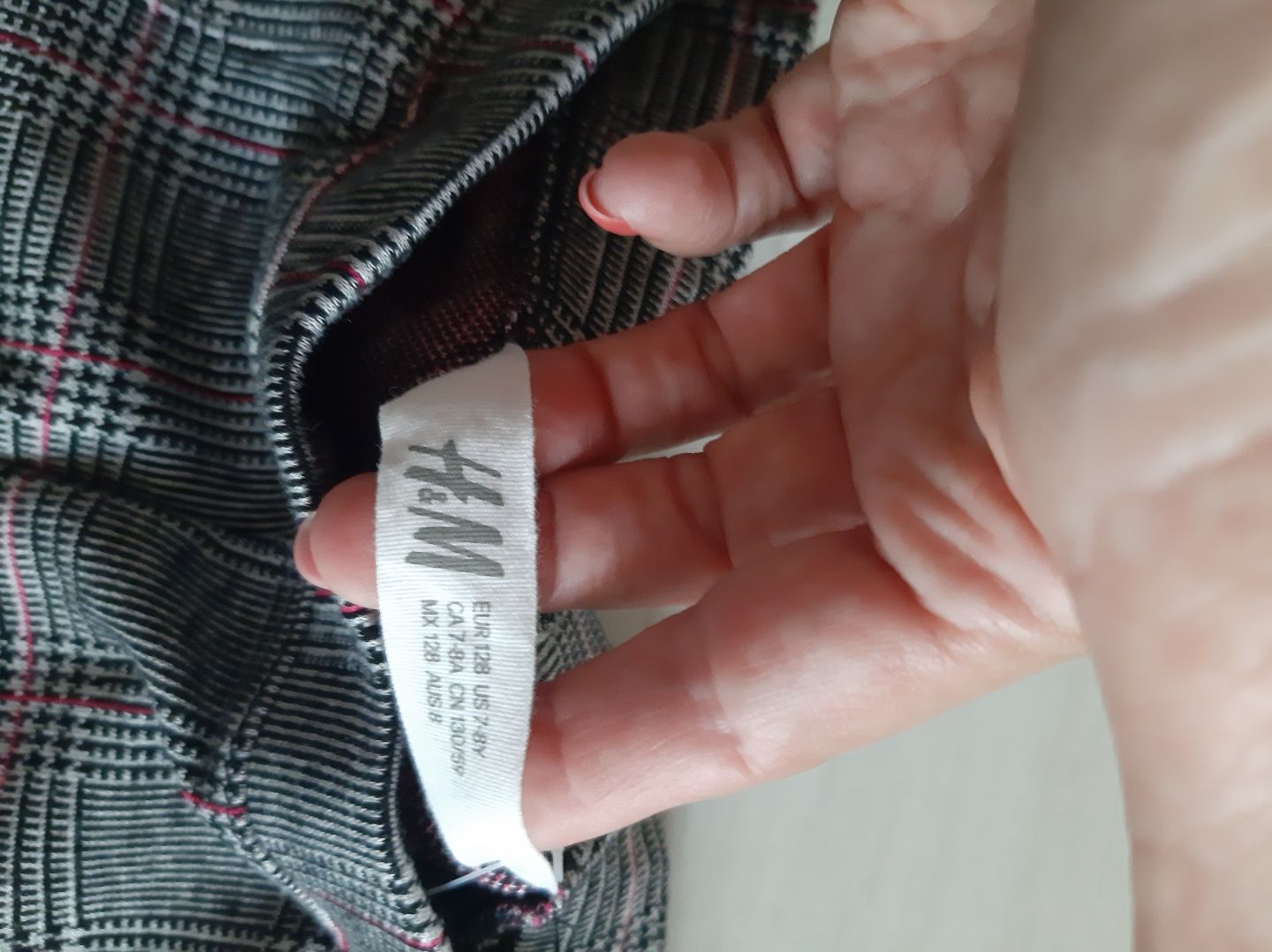 Spodnie bryczesy legginsy kratka  H&mda