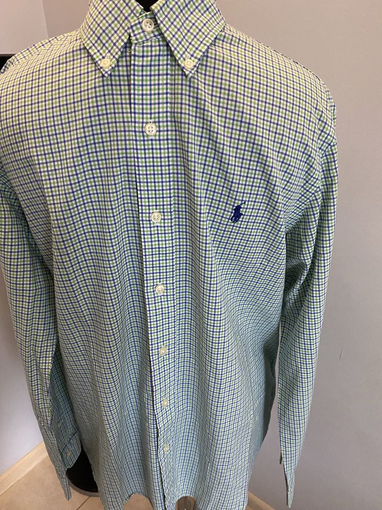 Ralph Lauren elegancka męska koszula w kratę r. M/L