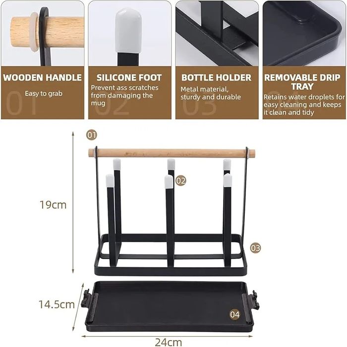 Ociekacz do naczyń 6 stojaków