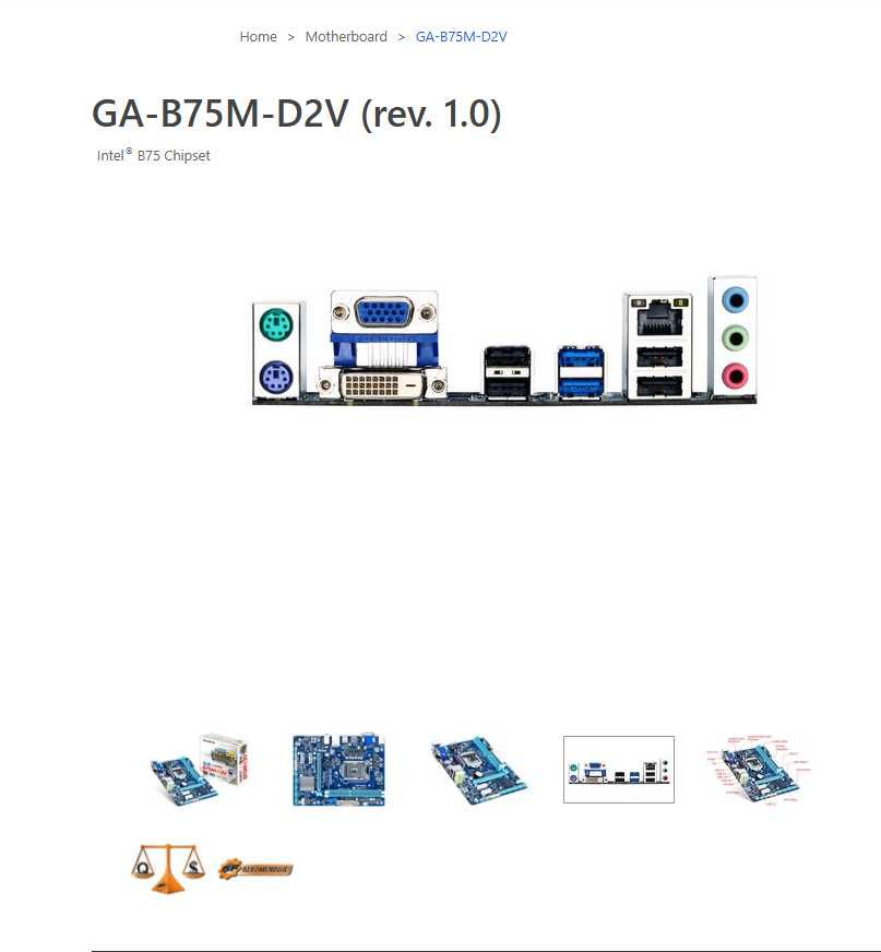 Комплект матплата Gigabyte GA-B75M-D2V (rev 1.0) + процессор I3-3220