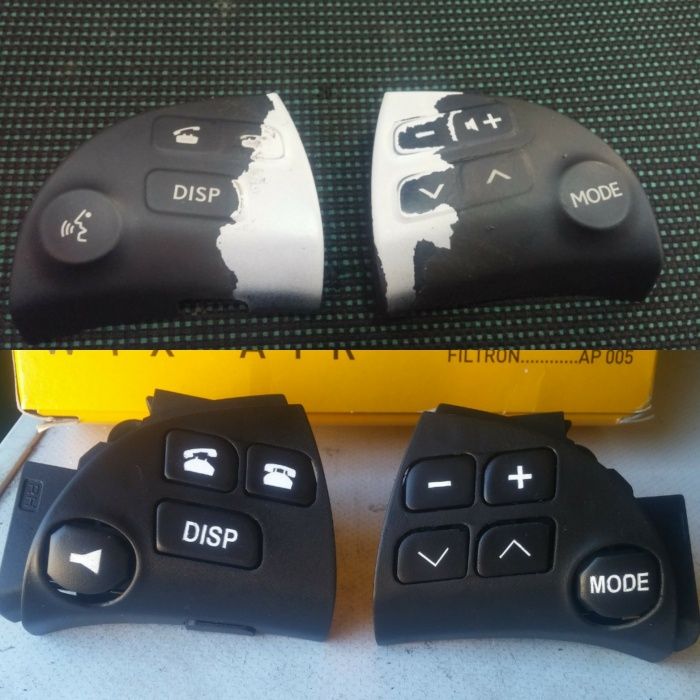 Реставрация, восстановление потертых автомобильных кнопок, кнопки