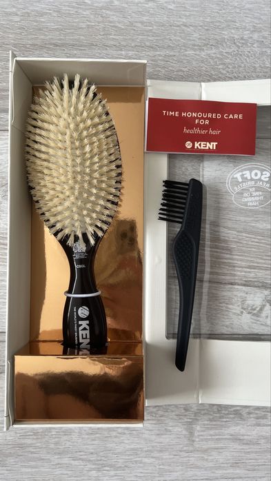 Щітка Kent з натуральною щетиною, розчіска расческа