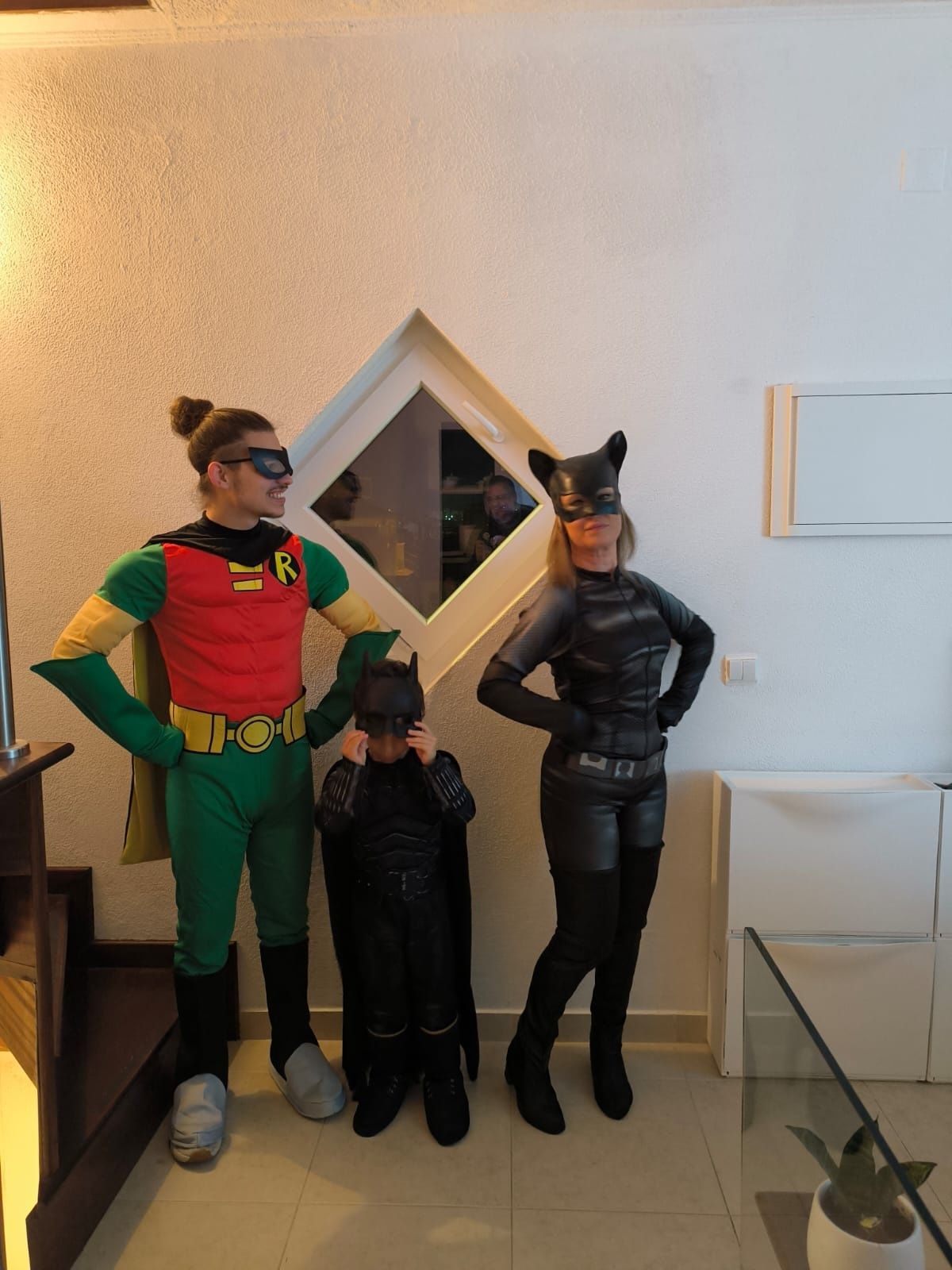 Disfarce Robin e Catwoman