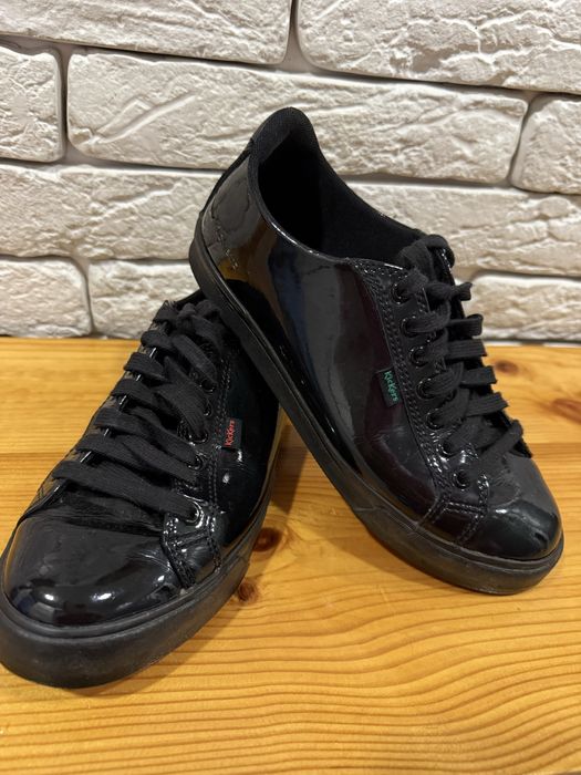 Шкіряні лакові кеди kickers оригінал