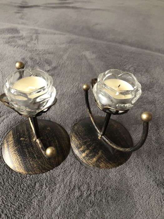 Świeczniki miedziane