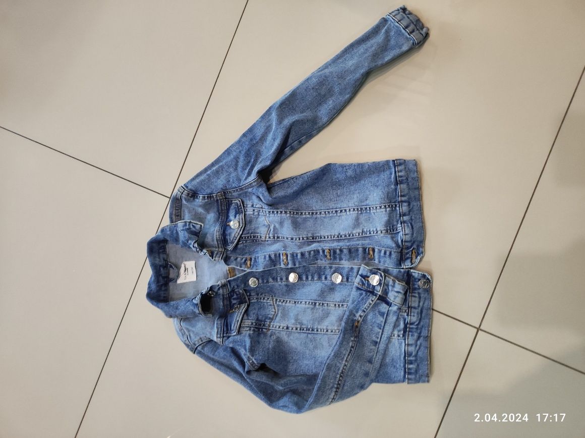 Kurteczka jeansowa katana dziewczęca 146