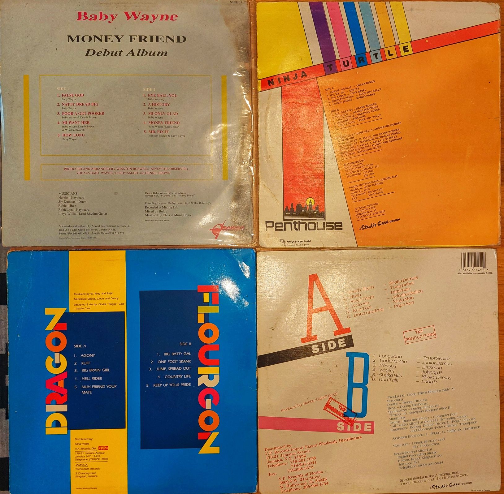 4 płyty vinylowe Reggae, Raggamuffin, Dub