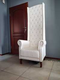 Fotel biały / tron