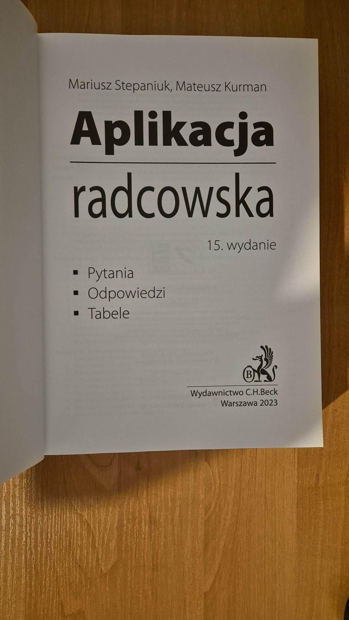 Aplikacja radcowska egzamin 2023. 15. wydanie. Stepaniuk