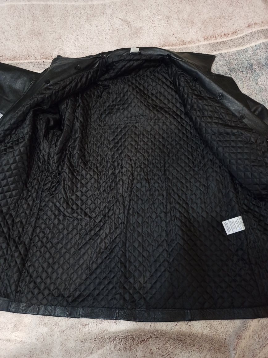 Шкіряна куртка косуха M-L-XL 38-40-42 натуральна кожа шкіра подовжена