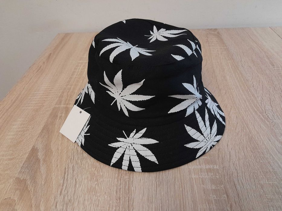 Czapka dwustronna, rybacki kapelusz BUCKET HAT ( liść konopi), rozm 59