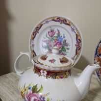 Prato de bolo e bule LIMOGE