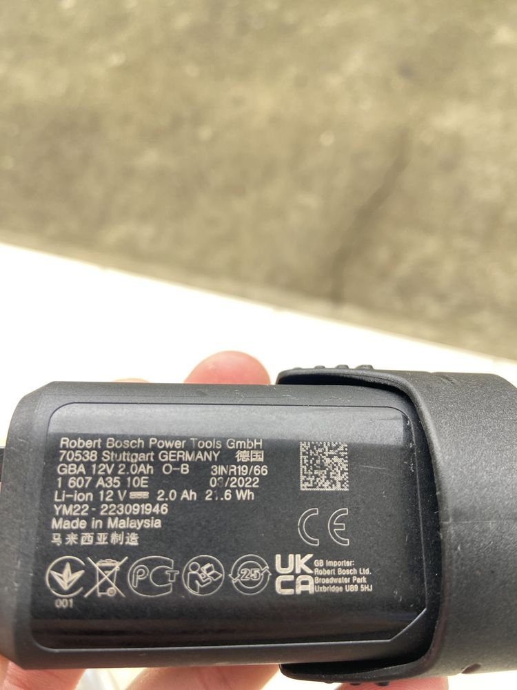Аккумулятор BOSCH GBA 12v 3.0 ah, 2.0 ah; PBA 10,8v 1.5 та Wurth 2.0ah