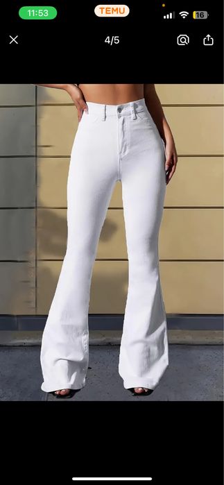 Білі джинси кльош
