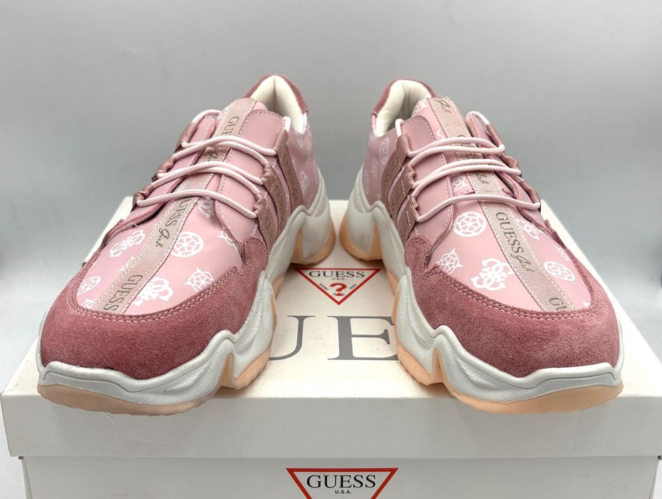 ‼️Nowe oryginalne sneakersy GUESS Renata różowe 39 AZ 230 ekoskóra