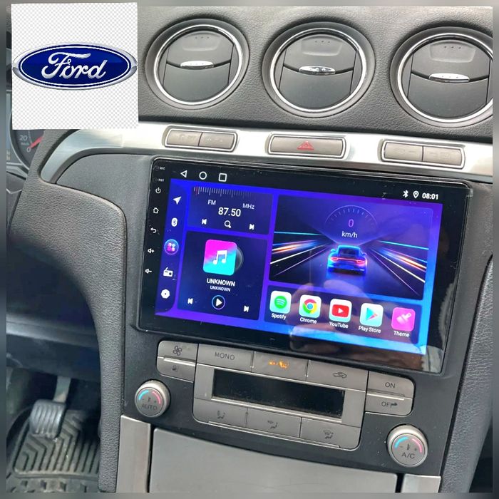 Rádio Android 14 com GPS Ford Focus/ C-max/Mondeo  (Artigo Novo)