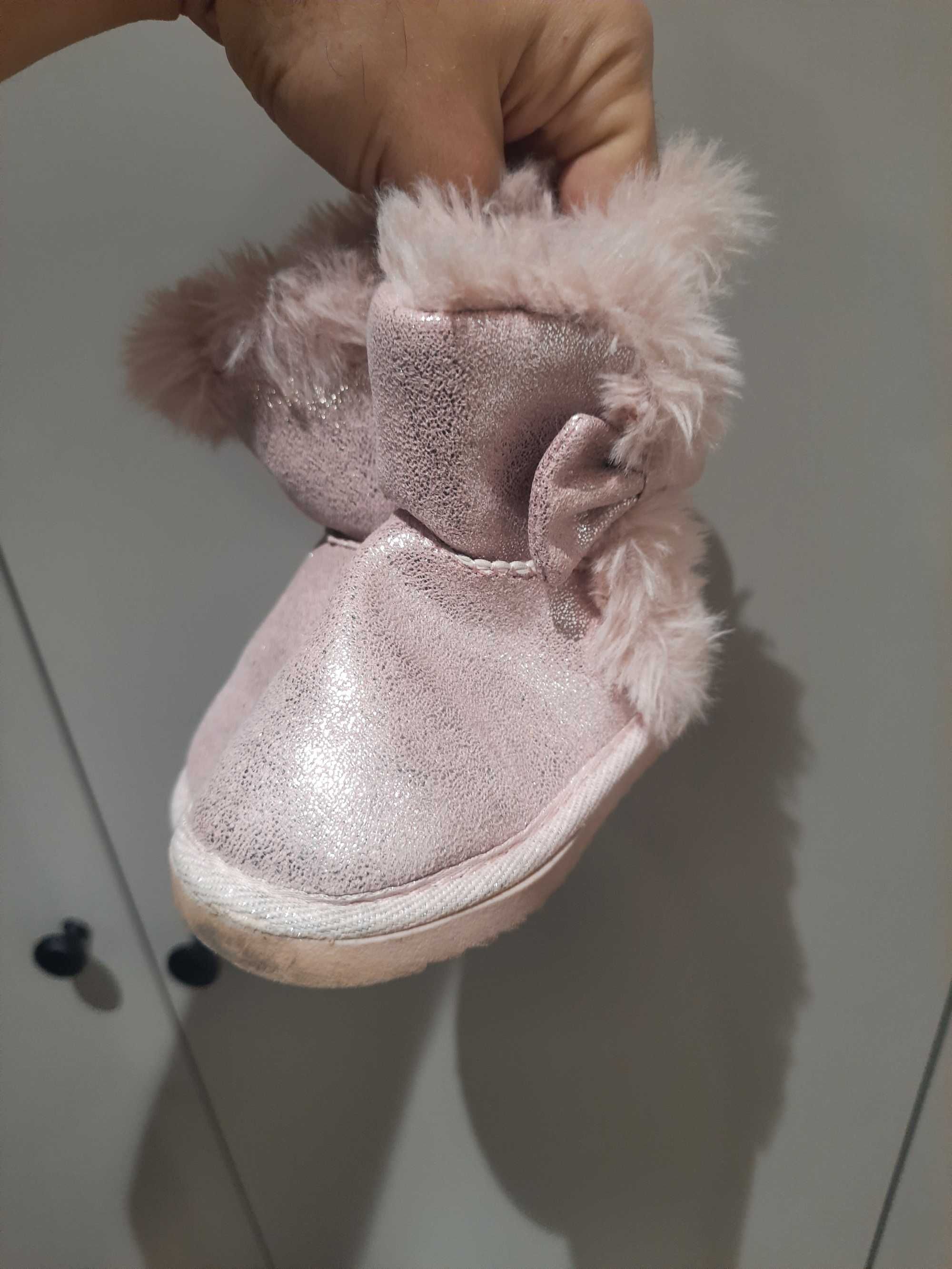 BUTY ocieplane kozaki dla dziewczynki buty jesień zima  rozmiar 22