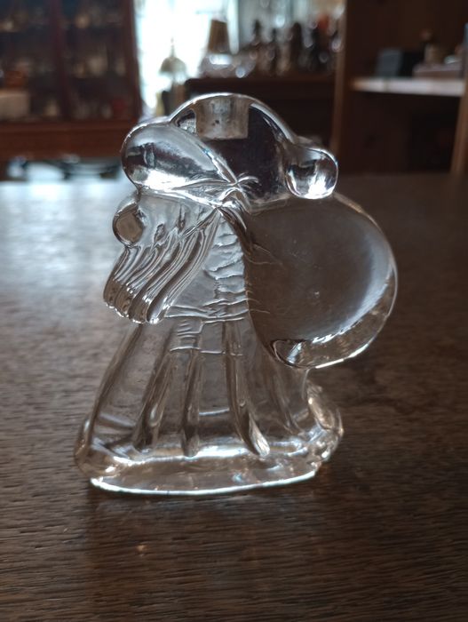 Śliczny świecznik Mikołaj grube szkło Okazja