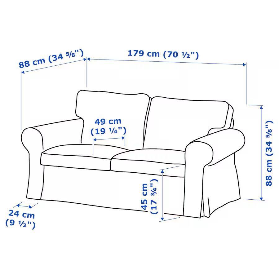 Sofa / Kanapa Ektorp Hakebo - stan idealny, szara (dostępna)