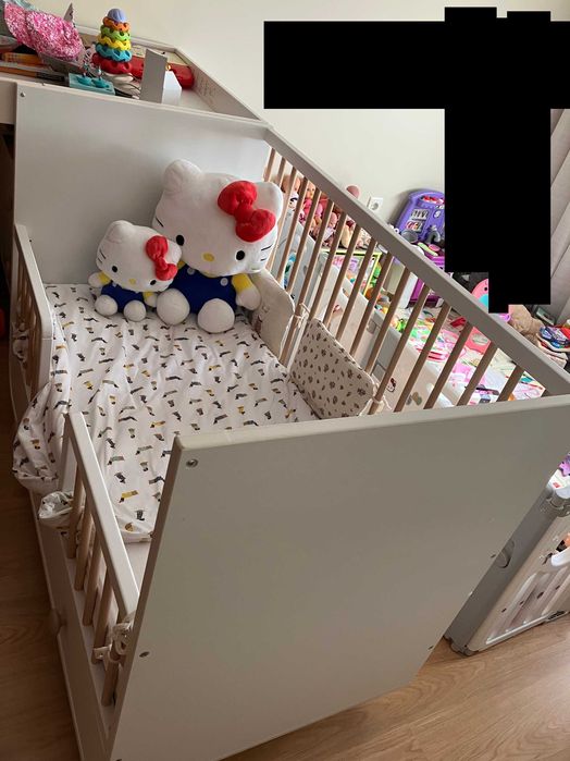 Berço e trocador de fraldas