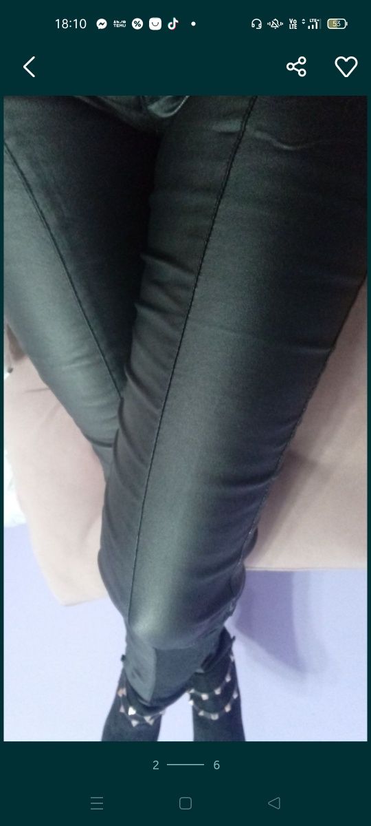 Spodnie skinny czarne damskie