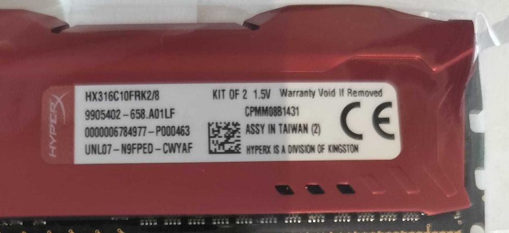 2 Memórias Ram Kingston HyperX FURY DDR3 4GB cada