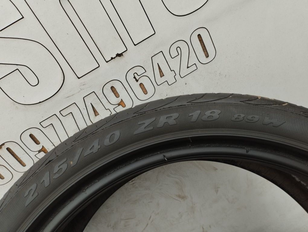 Шини 215/40 R 18 PIRELLI Pzero Nero. Літо пара. Колеса склад.