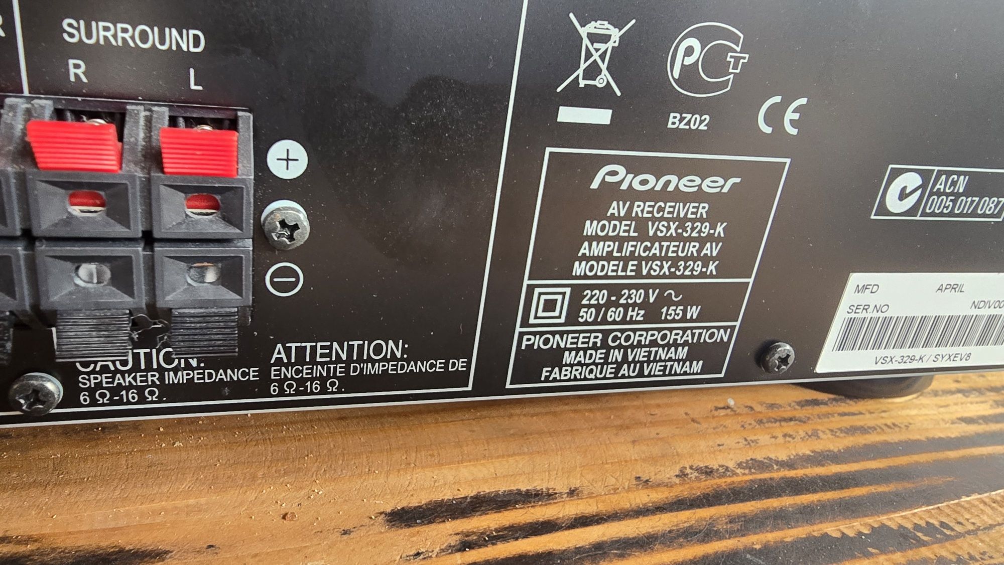 Pioneer vsx-329 amplituner