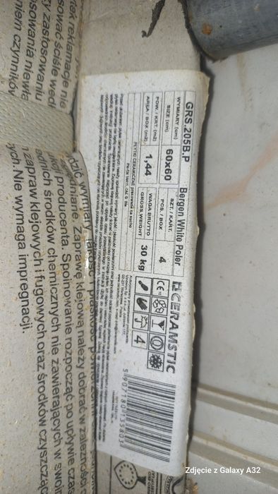 Płytki gres polerowany nowe, używane 6m2