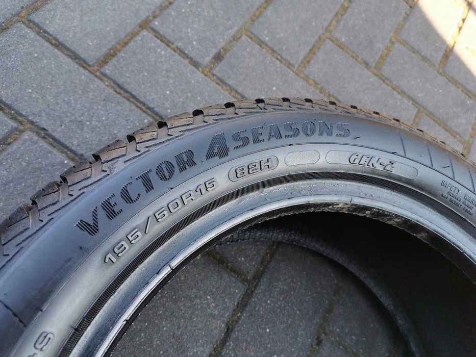 195/50 82H R15 GOODYEAR Gen-2 7.5mm 2022r Całoroczne Opony 2szt jNOWE